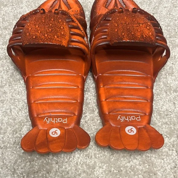 New Novelty Lobster Slippers Slides Flip Flops Sandals Mens 9.5-10/EU 42/43 - Picture 5 of 7